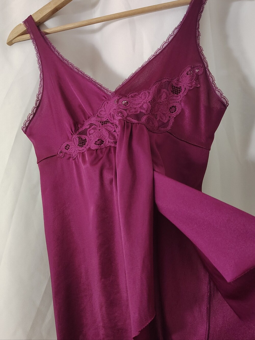 Romantic Open Front Purple Burgundy Petite Blouse